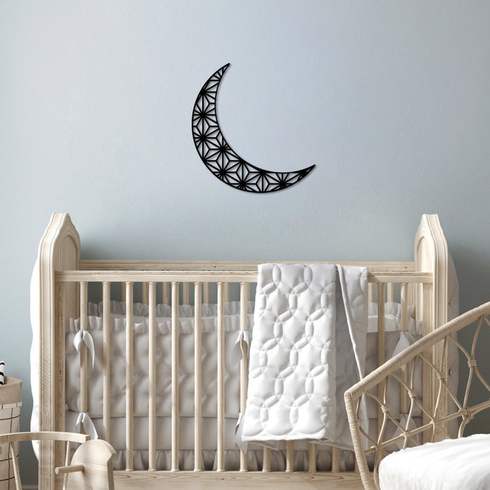 Wallity Crescent 2 - Accesorio decorativo de pared de metal Negro